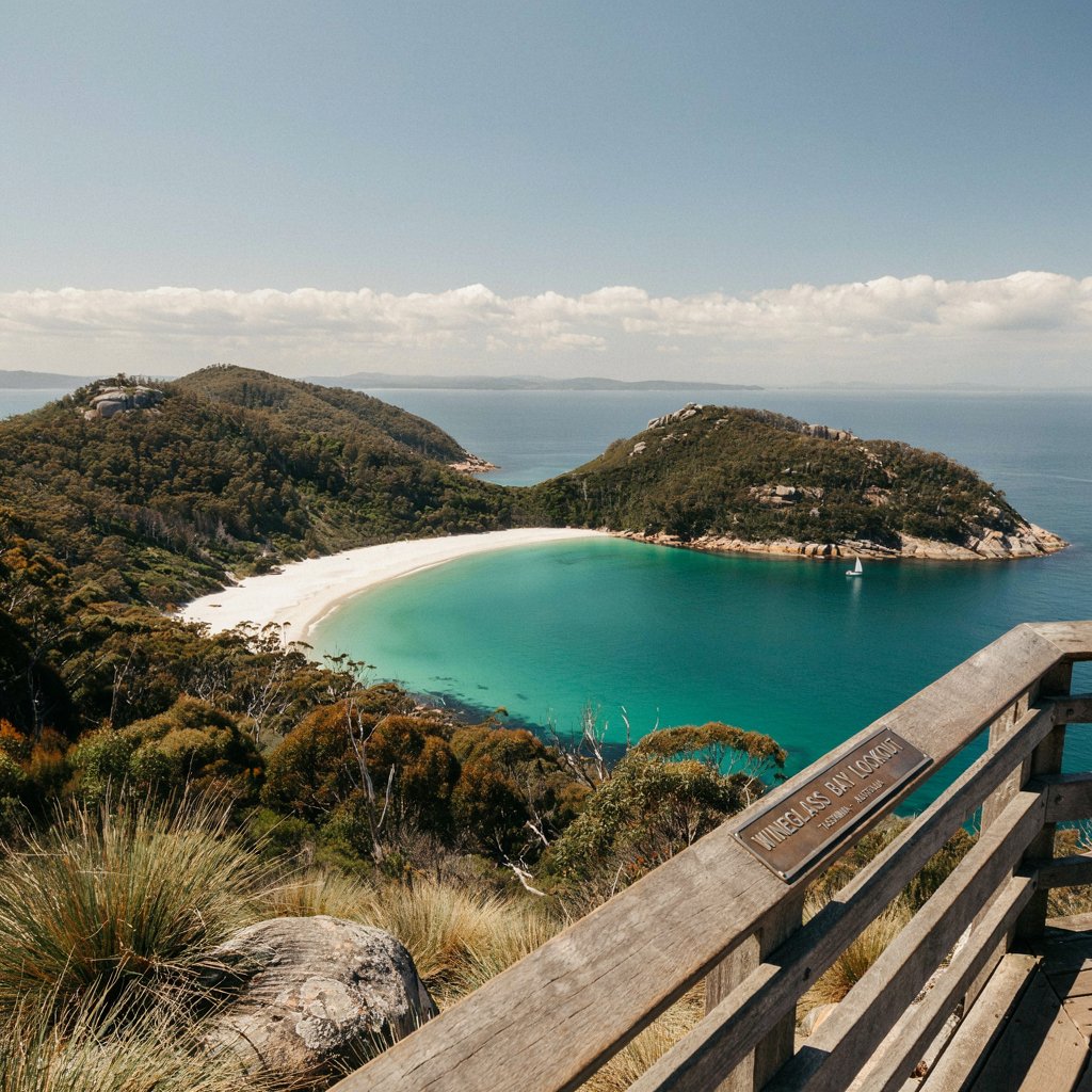 Wineglass Bay Lookout in Tasmania