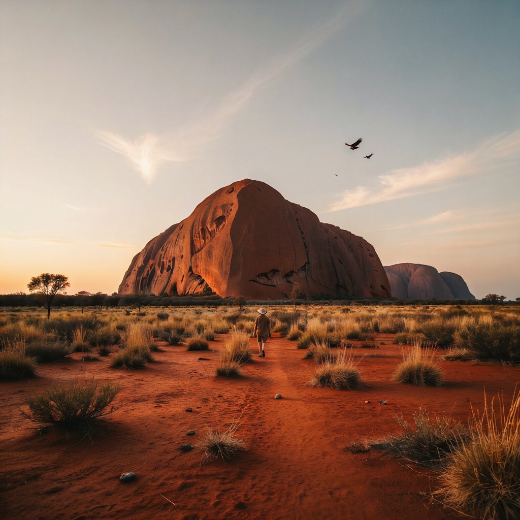 Uluru Kata Tjuta National Park at sunset